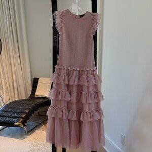 ME+EM Mauve Layered Tulle Party Dress